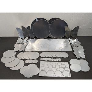 New Lot of 90 Acrylic Mirror Wall Stickers Round & Butterfly Great for Crafting